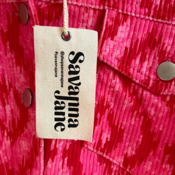 Savanna Jane NWT Aztec think pink red and pink spring jacket. Size Large - Picture 5 of 8